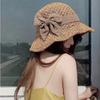 Hat female summer straw hat sun hat bucket hat sun hat bow sun hat leisure beach outdoor