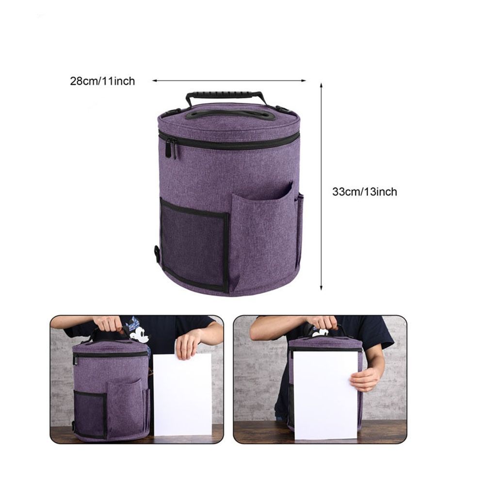 DIY Craft Yarn Round Crochet Bag Large Capacity Knitting Needle Organizer Home Storage