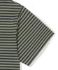 WKNDRS [Koin Seoul] Damaged Striped T-Shirt (Khaki)