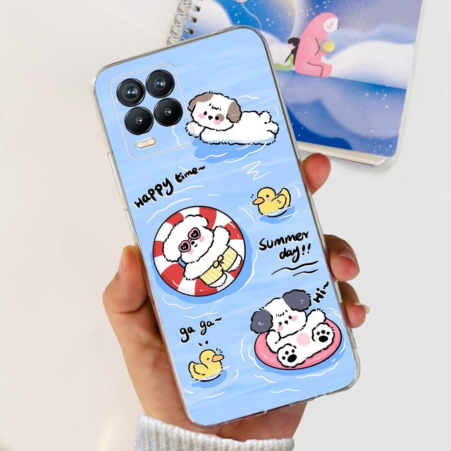 For Realme 8 8i 8Pro 4G 5G Phone Case Clear Soft TPU Silicone Back Cover Cool Cartoon Girly Bumper On Realme8 8 Pro Slim Coques