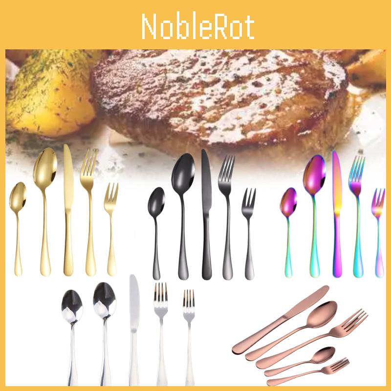 Elegant Gold-plated Stainless Steel Cutlery Set For Western Dining With Steak Knives Forks And Spoons