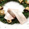 Champagne Gold Christmas Wired Ribbon with Glitter Edges 2.5inch Satin Ribbon for Wedding Xmas Tree Decor Gift Wrap Bow Wreath Garland DIY Craft