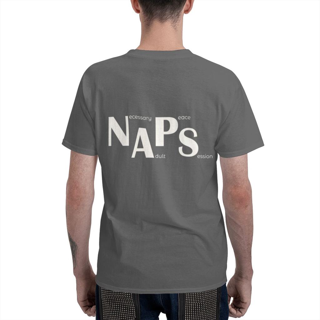 Naps Necessary Adult Peace Session Soft And Glutinous Reversible Tshirt Retro Academy Korean Atmosphere Unisexs Tshirts