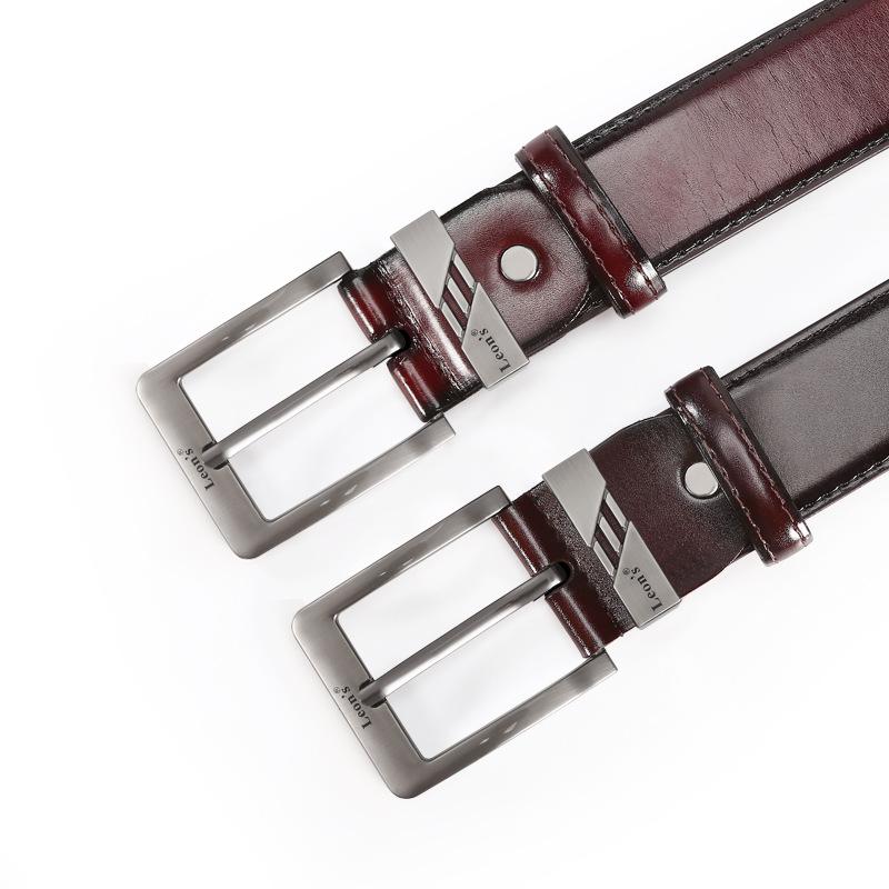 Youth Bright Leather Men's Casual Alloy Belt - Versatile & Simple Design