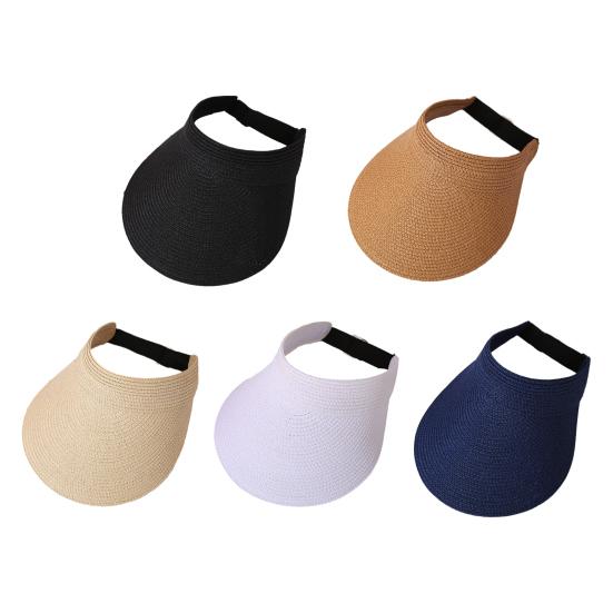 Summer Weave Sun Visor Adjustable Hat Wide Brim UV Protection Breathable