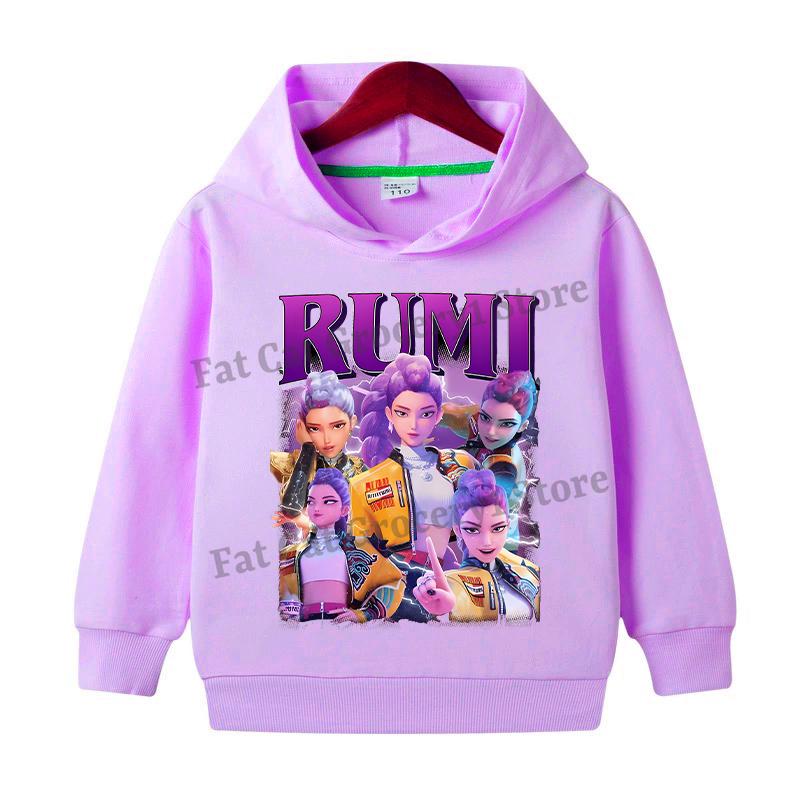 Kpop Mikiny Lovce démonů Dívky Chlapci Anime Rumi Mira Zoey Mikina Dětská Jaro Podzim Pulovr Dlouhý rukáv Dětské oblečení