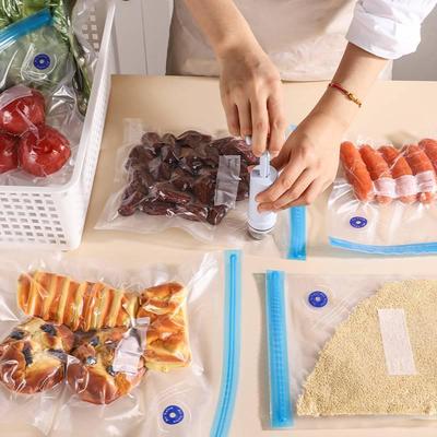 Food-Grade Vacuum Zipper Bags with Air Valve for Fresh-Keeping
