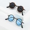 SHAUNA Retro Small Round Women Sunglasses Clear Ocean Lens Shades UV400 Men Punk Sun Glasses
