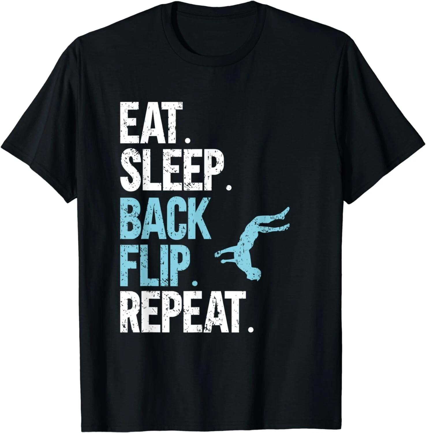 Funny Gymnastics Acrobat Parkour Eat Sleep Gift Unisex T-Shirt S