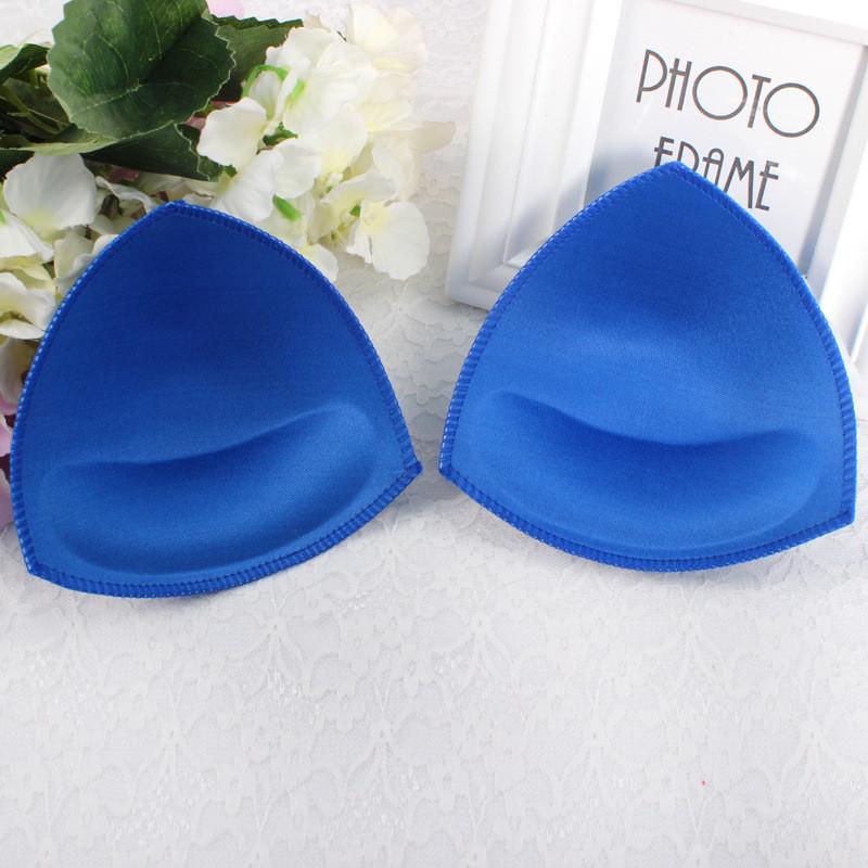 1 пара губчатого пенопластового бюстгальтера, купальники, набивные вставки, треугольные стереотипы, массажная накладка на грудь Locked синий