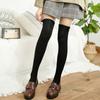 Einfarbig JK Mädchen Polyester Winter Thermosocken Überknie Socken Oberschenkelhohe Socken Damen Strümpfe