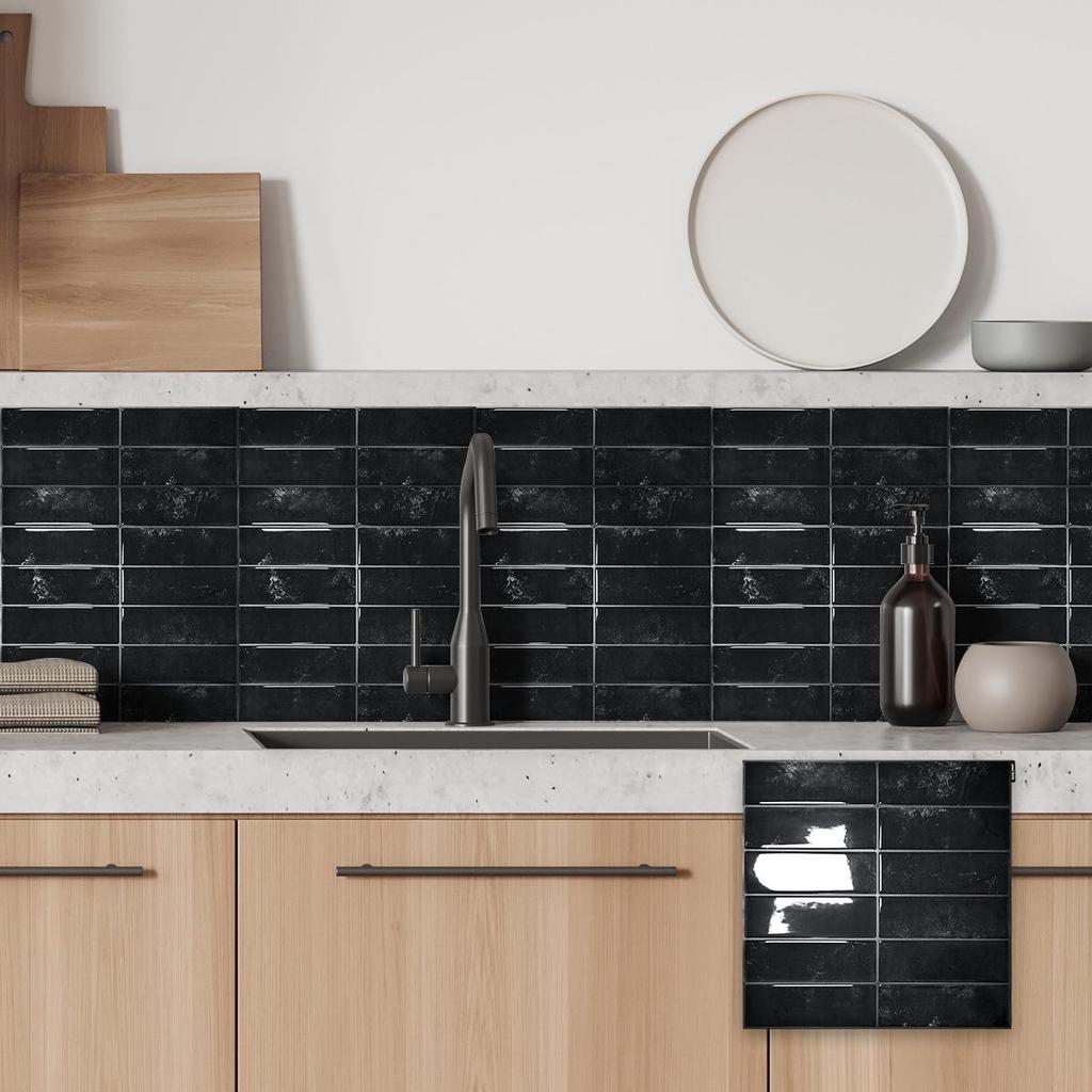 Marble Splicing Irregular Self-Adhesive Waterproof PVC Wall Sticker for Kitchen & Bathroom Decor