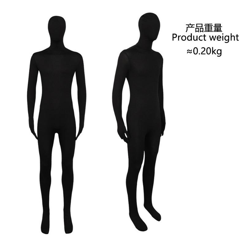 50,000 Halloween Costume Invisible Man Ninja Tights Stage Black Man Invisible Coat Performance Costume Performance Costume