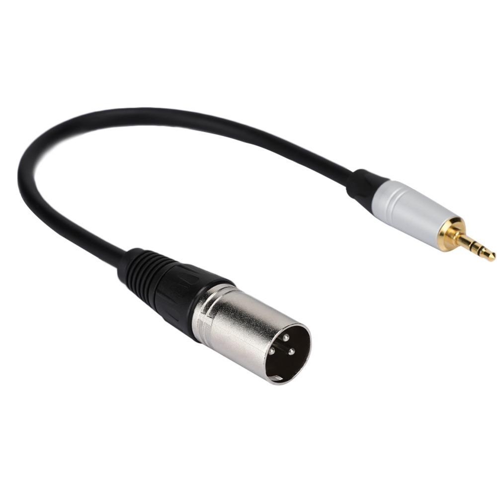 

30cm 3.5mm Male To 3PIN XLR Male Flexible Plug and Play Male Audio Adapter Cable Stereo Transmission Cable