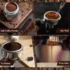Stainless Steel 6-pin Espresso Distribution Tool Coffee Distributor Espresso Stirrer with Walnut Handle Replaceable Needles