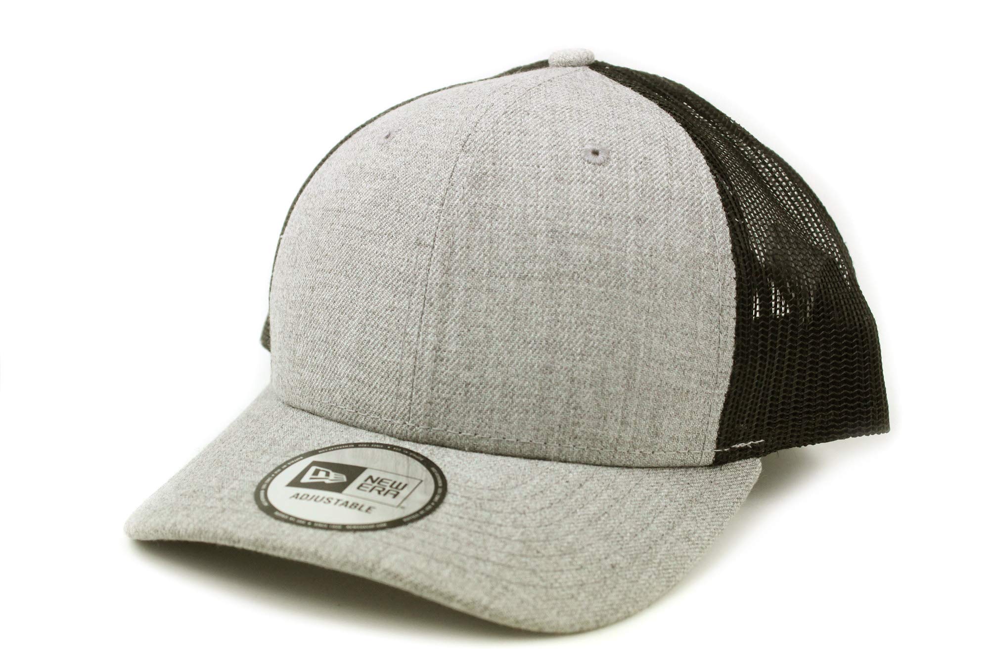 

New Era Trucker Cap Low Profile Snapback in Heather Grey/Black