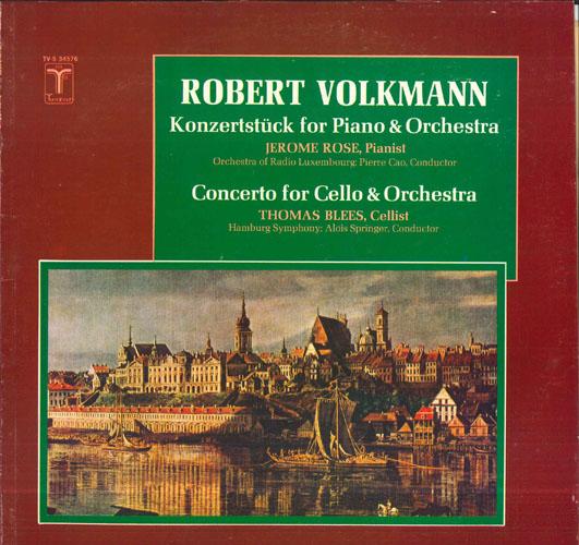 

LP Record ROBERT VOLKMANN JEROME ROSE ORCH Konzertstuck For Piano Orchestra TVS34576 TURNABOUT US Classical Used