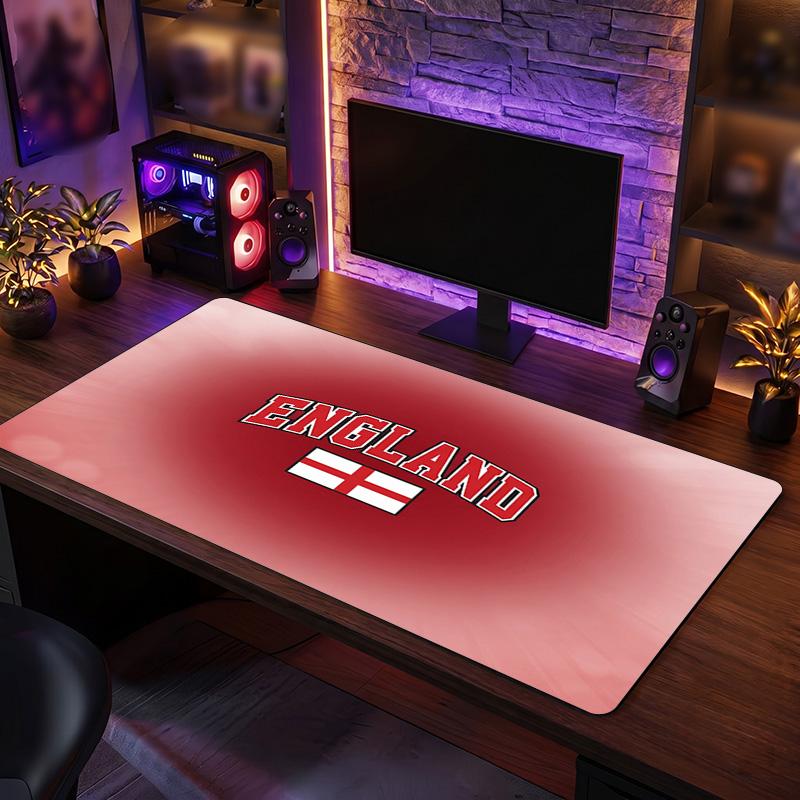 England Football Crest Mouse Pad, Extended Non Slip Rubber Desk Mat for Gaming Office Laptop Fan Gift