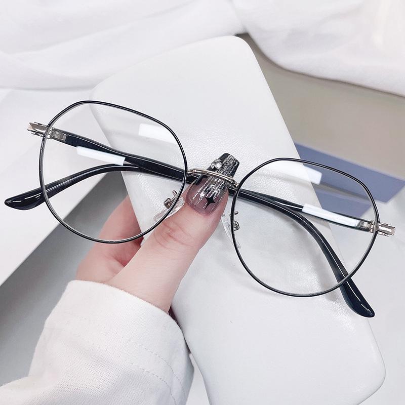 Unisex Fashion Glasses Women Trendy Round Anti Blue Light Eyeglasses Men Ultralight Computer Eyewear