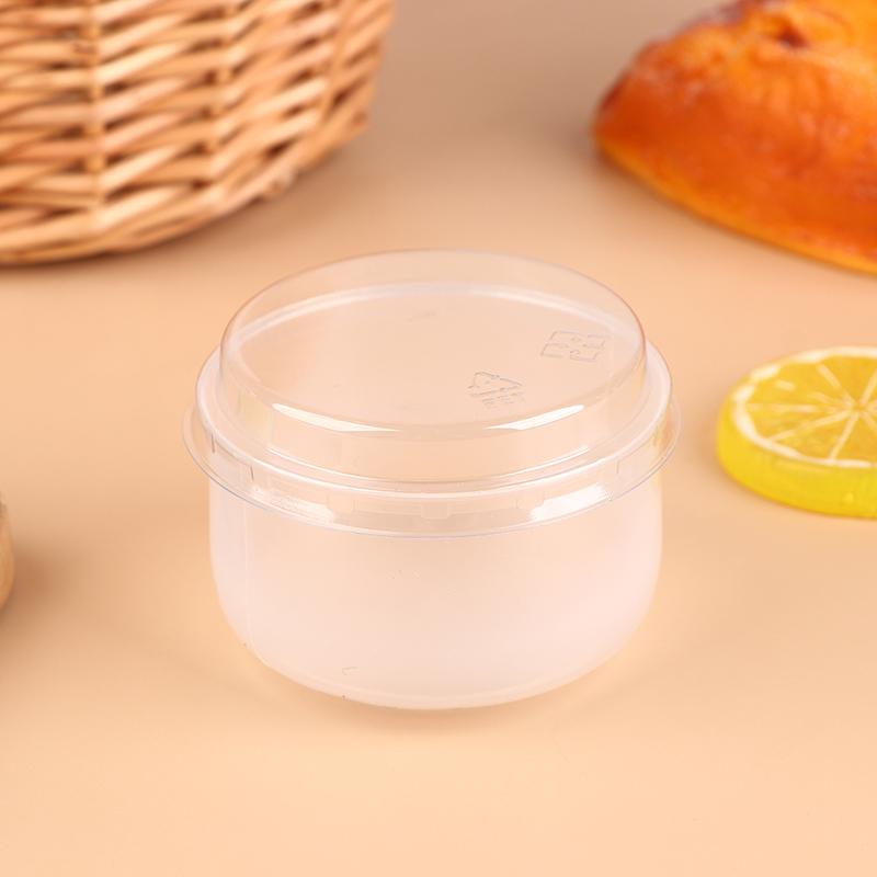 10Sets Transparent Baking Pudding Cup Japanese Caramel Pudding Beaker High Temperature Resistant Pudding Beaker With Lid