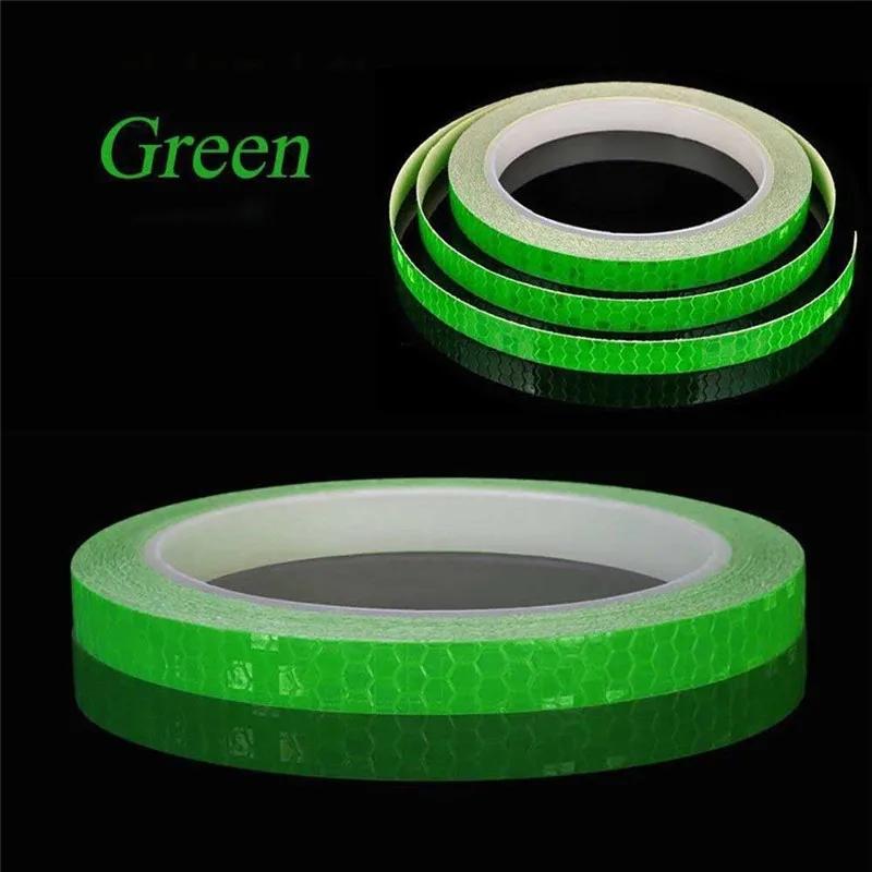 5/8m Motorcycle Car Luminous Reflective Sticker Reflective Tape Roll Bright Safety Auto Car Bicycle Cycling DIY Reflector Tape