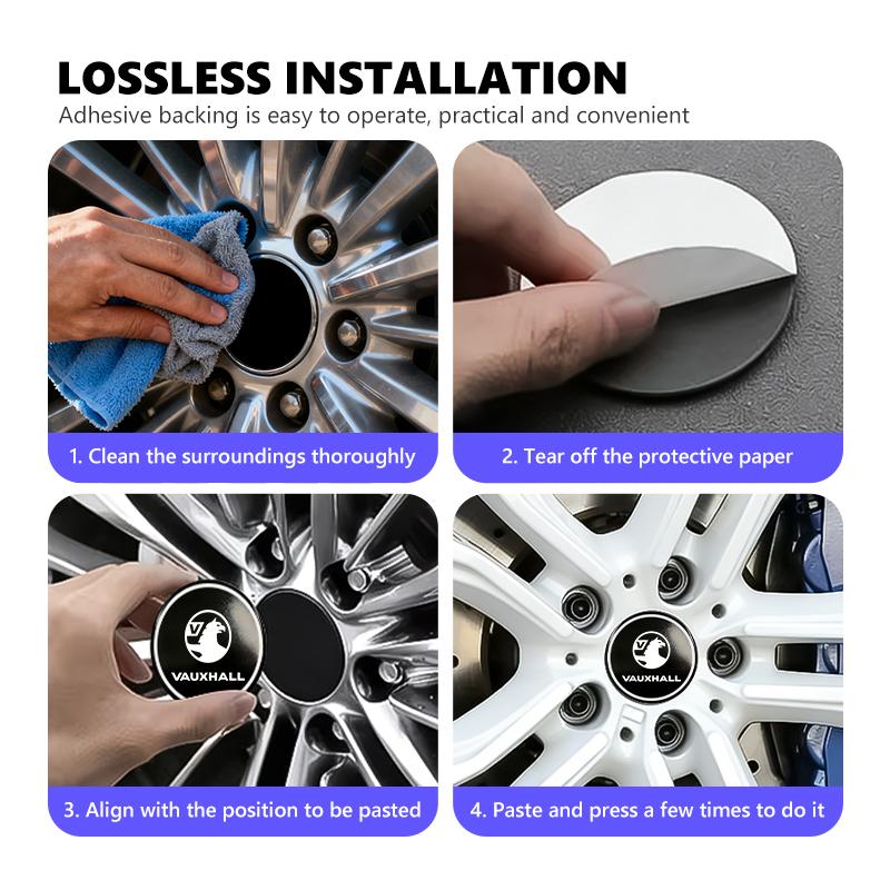 For mini fa1Aluminium Emblem Car Wheel Center Cover Sticker Hub Caps Decal For Vauxhall Tigra Corsa VXR Astra D G J H Zafira Vectra