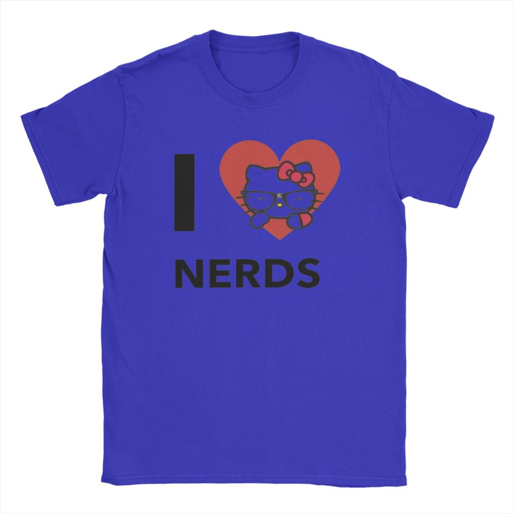 Men's I LOVE NERDS T-Shirts  Cotton Tees Summer Vintage Short Sleeve T Shirt O Neck Popular Pattern Tee Shirt New Arrival