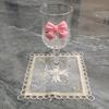 Square Coaster European Lace Embroidered Hollow Dining Table Mat Household Plate Bowl Mat Ornament Fabric Mesh Decorative Mat