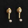 Pearl & Cubic Zirconia Earrings 925 Sterling Silver Jewelry Gift