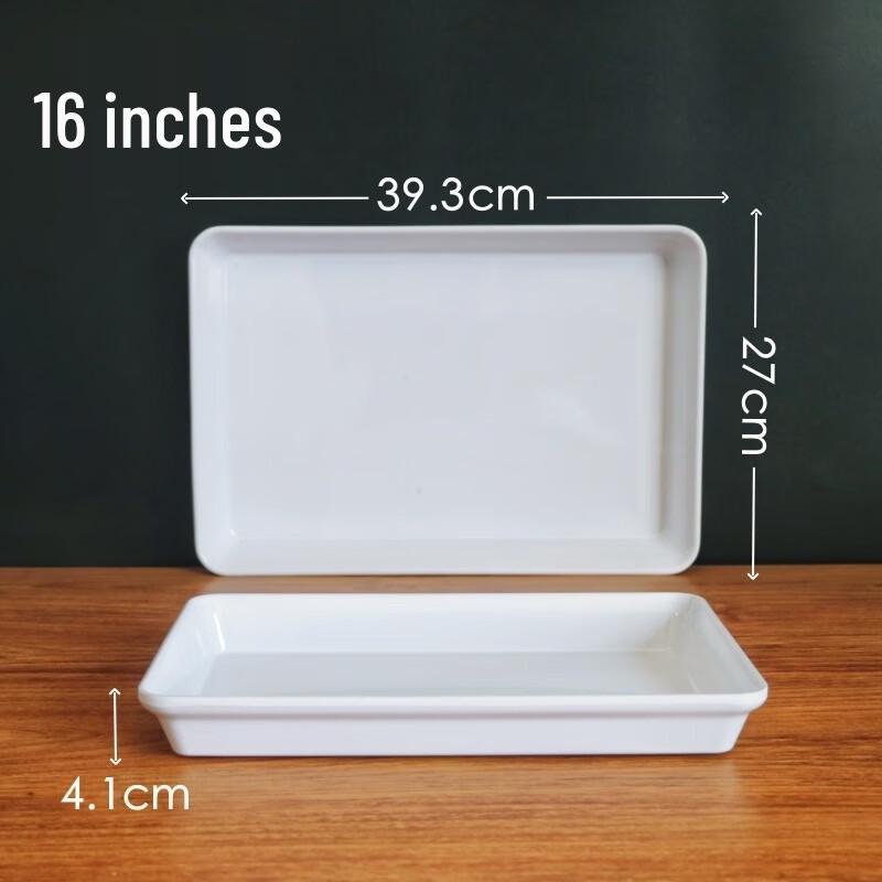 Handun 16-inch Rectangular Melamine Serving Tray (5-pack)