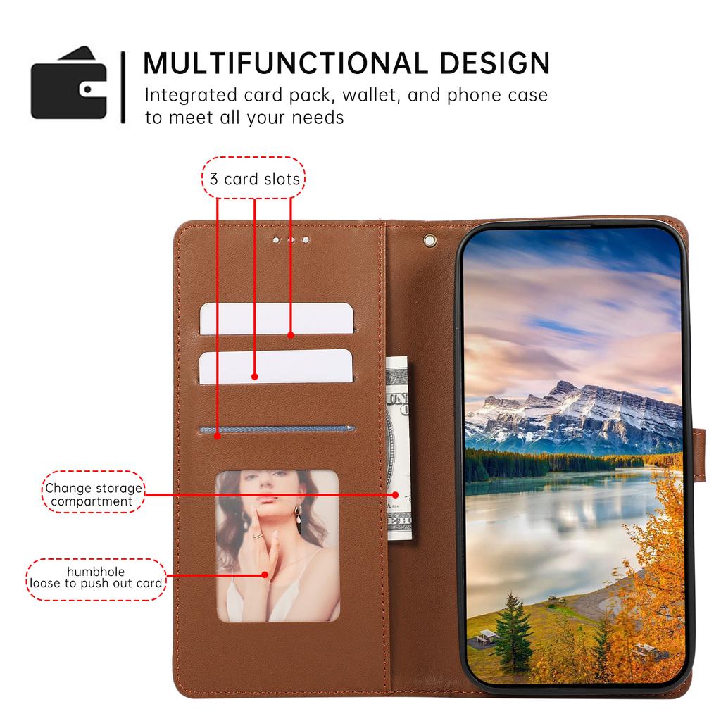 For Xiaomi Poco X8 Pro 5G/Xiaomi Redmi Turbo 5 5G Case Solid Color Wallet Leather Phone Cover with
