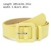 Trendy Square Clasp Belt for Women Durable PU Leather Strap Adjustable Fit Casual Formal Wear
