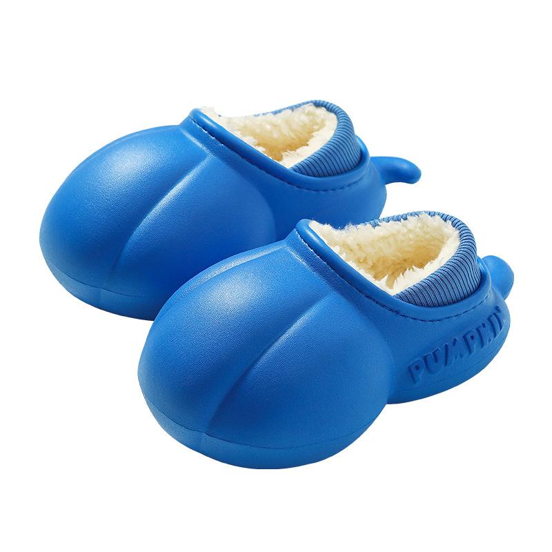 upper waterproof children's cotton drag girl middle and small children's non-slip plush slippers winter indoor warm bag root cotton classmate male