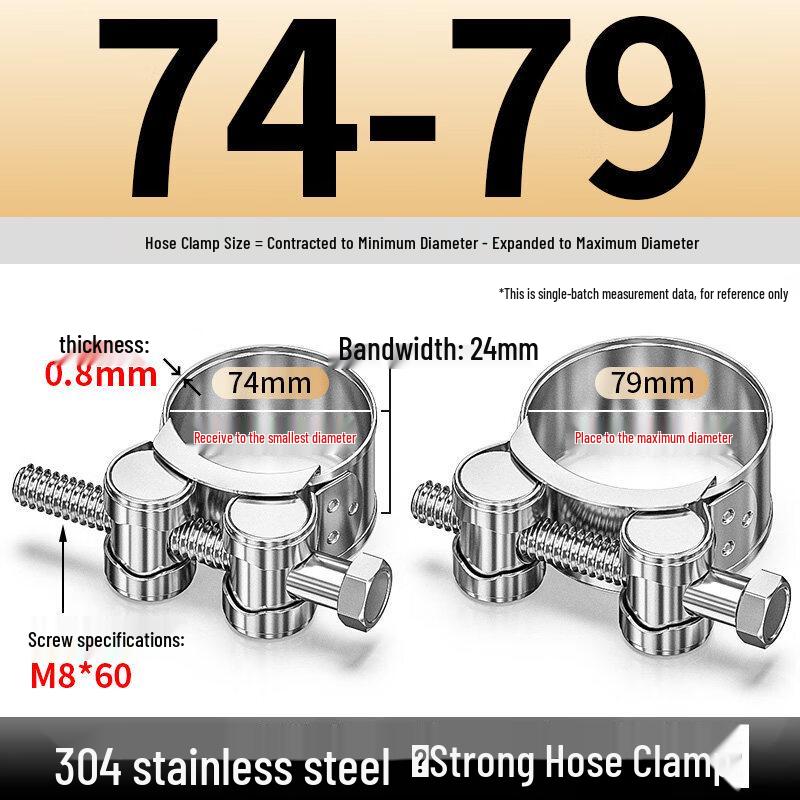 Aokewen Stainless Steel Heavy-Duty Hose Clamps