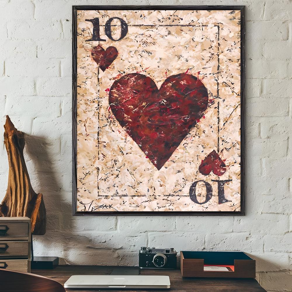 Cool Playing Card Fashion Luxury Poster Sticky Wall Art Printing Waterproof Home Living Bed Room Bar Aesthetic Decor