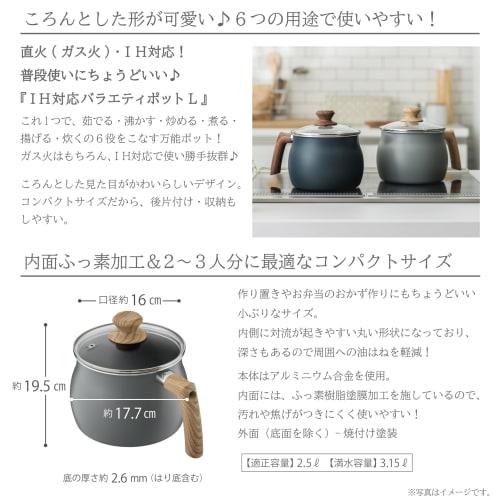 Takeda Corporation [IH Compatible Kettle/Pot] Navy, 17.7 X 25.7 X 19.5 Cm, IH Compatible, Variety Pot L, NVY YMP-25NVY