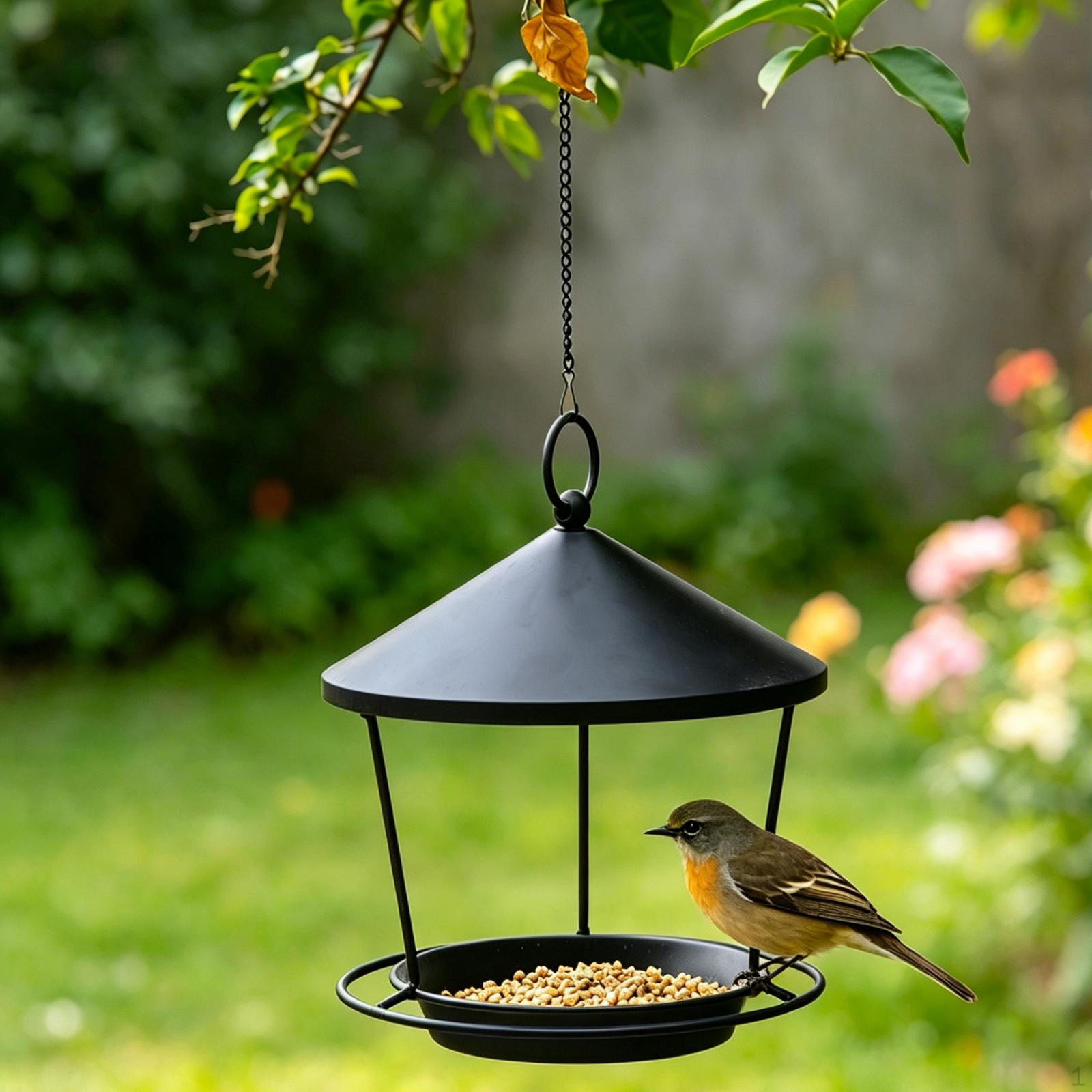Garten Vogelfutterstation für draußen Kleine Vögel Terrasse gray