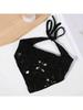 1pc Hollow Flower Headscarf Triangle Scarf, Countryside Style Headwear, Beach Accessory, Retro Headband, 2026 New Arrival