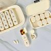 Portable Weekly Pill Organizer: Large Capacity, Sealed, Three Times Daily Dispenser, Travel-Friendly Medication Box.