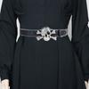 Fashionable Rhinestones Studded Belt Skull Pattern Waist Belt Durability Belt for Enhancing Dresses and Casual Looks
