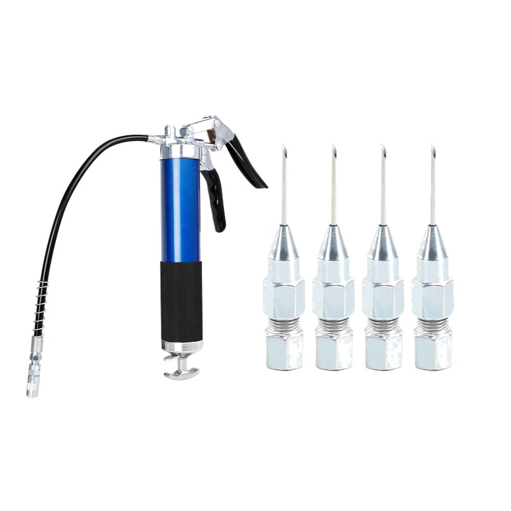 Manual Grip Grease Gun Heavy Duty Quick Release Grease Gun Set 400CC Syringe for Oil and Car Lubrication Tools 6000PSI-7000PSI