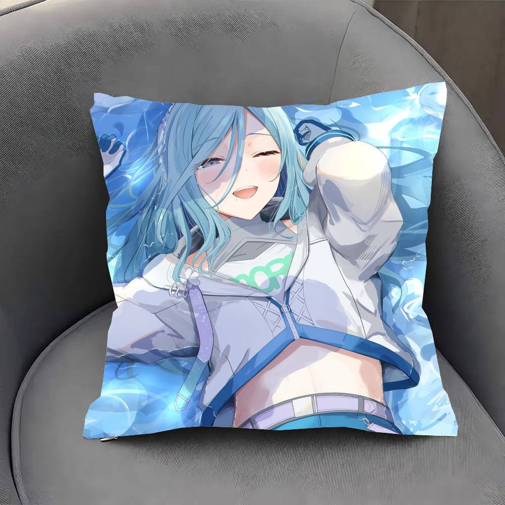 Shizuku Hinomori Anime PProject Pillow Case Fashion Square Pillowcase Bedroom Sofa Room Ins Decoration Leisure