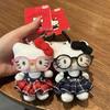 Doll Peripheral Keychain Cute Fashion Sunglasses Kt Cat Keyring Backpack Plush Toy Key Chain Birthday Gifts For Kids Adults Children's Birthday Gift