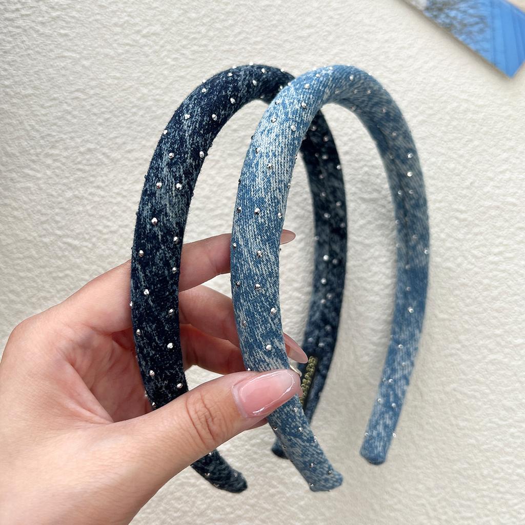 Denim Knot Cross Glitter Hairband Headband Adult Hair Accessories Hair Jewley