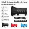 Bicycle Electric Horn Low Power Consumption Super Loud Waterproof Bike Bell for E-Scooter Mountain Bike Daily Riding Accessories