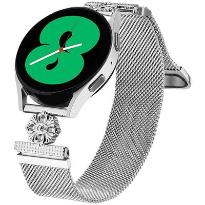 For Huami Amazfit GTR 42mm Milanese Band Flower Stainless Steel Magnetic Mesh Watch Strap