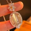 Jade White Ice Light Natural White Chalcedony Pendant Agate Pendant, Real Shot