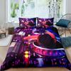 Luxusní 3D ložní souprava DJ sluchátka pro domácí bydlení Hudební povlak na přikrývku Povlak na polštář Velikost Queen a King EU/US/AU/UK Přikrývka Ložní prádlo