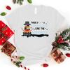 Fashion Unisex T-Shirt Christmas There'S Snow Place Like The Library Print Designed Summer Tops Tees