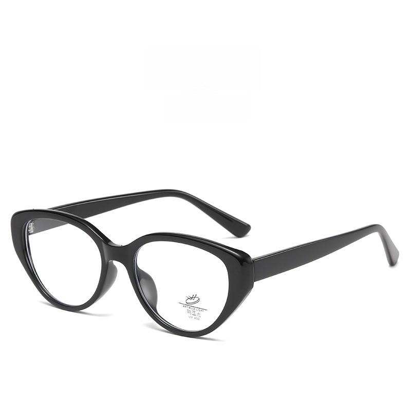 Retro Cat Eye Black Frame Glasses With Blue Light Blocking For Women And Girls